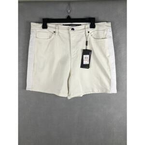 Karl Largerfeld Paris Denim Shorts Women's Size 12 White NEW